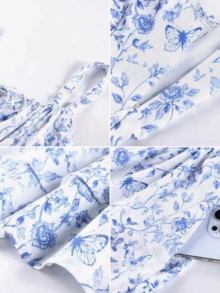 BERTHE™ - Summer Floral Puffy Corset Dress