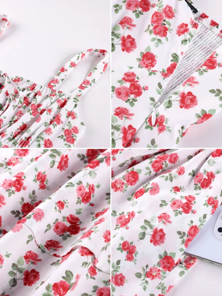 BERTHE™ - Summer Floral Puffy Corset Dress
