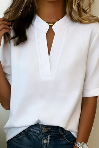 HEDDA V-Neck Blouse White