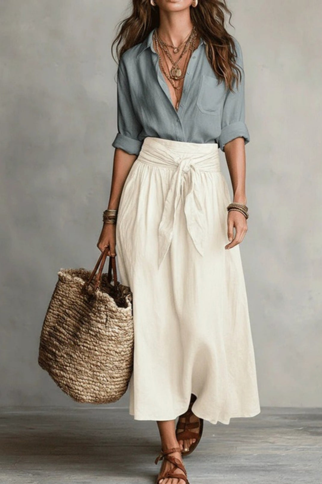 Camille Two-Piece Set - Light Blue