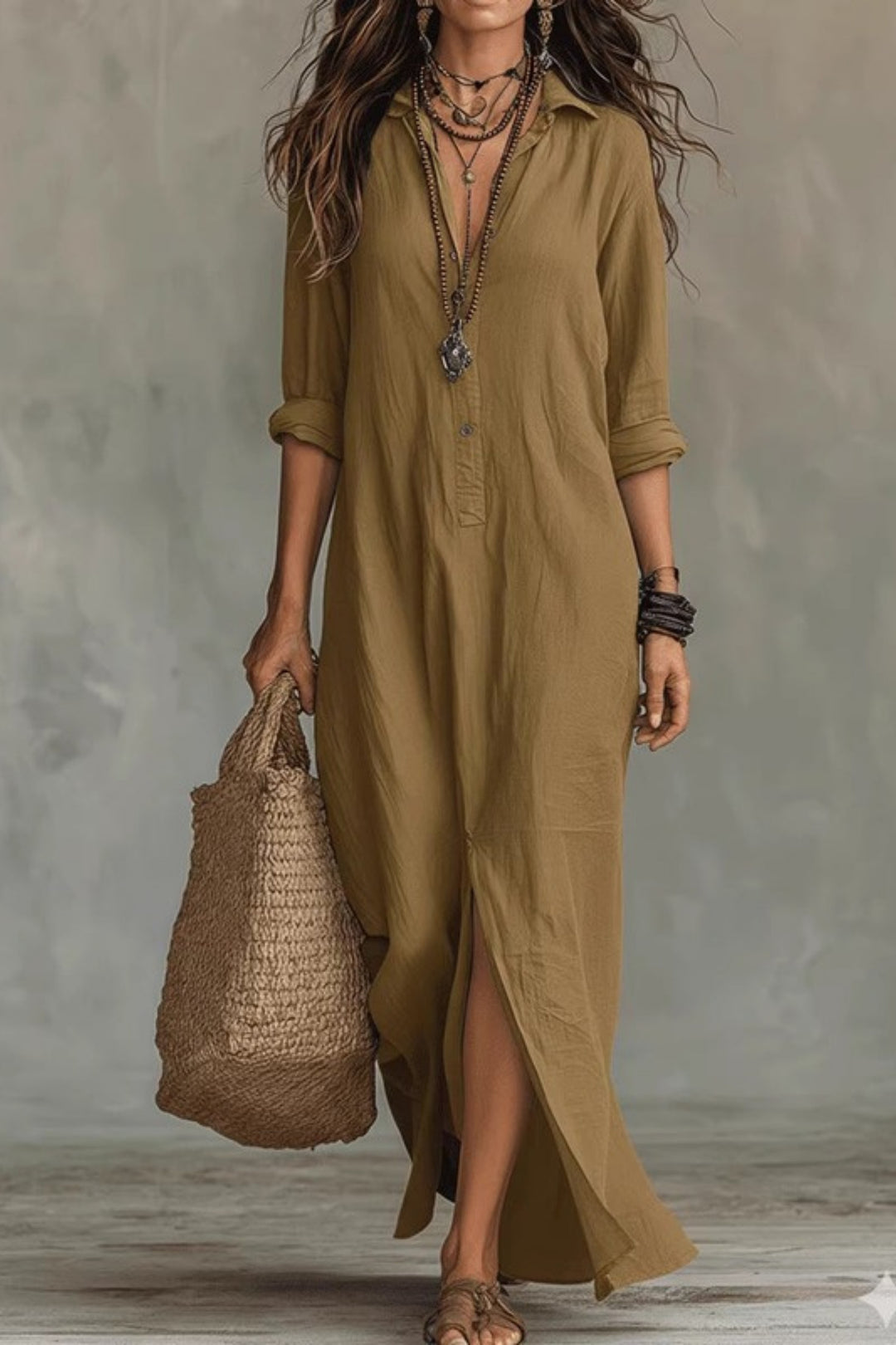 Rosalie Maxi Dress - Khaki