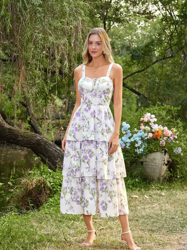 YVETTE™ - Summer Night Floral Wedding Dress