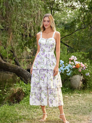 YVETTE™ - Summer Night Floral Wedding Dress