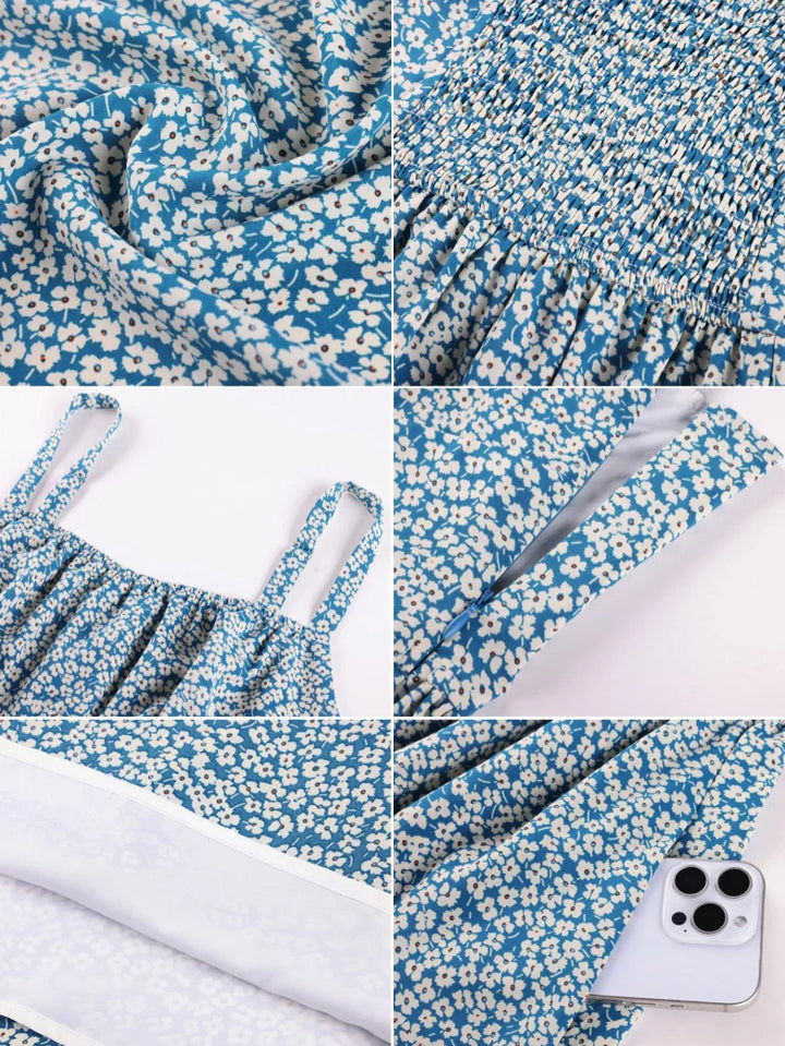 GENEVIEVE™ - Floral Chiffon Flared Sundress