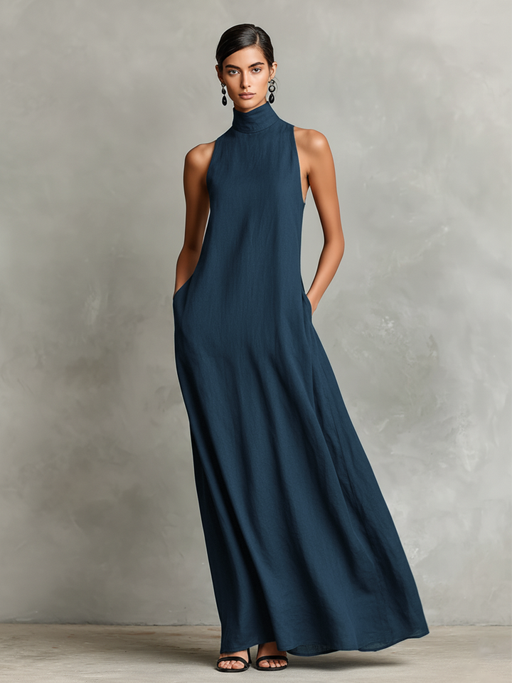 CHIARA - Maxi Dress with High Neck