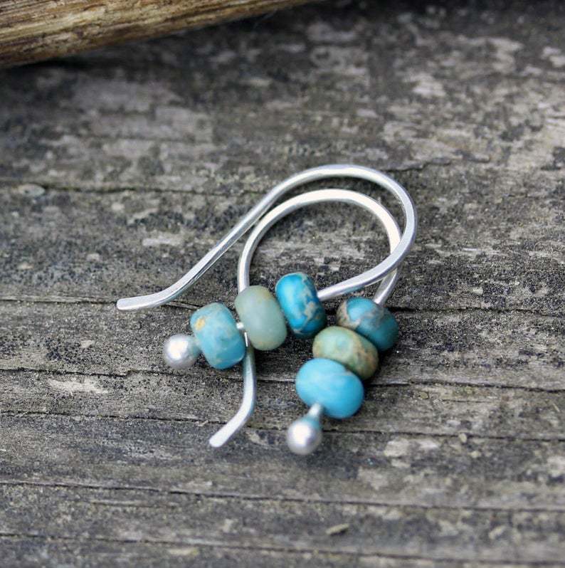ROSALIE - Oceanic Turquoise Beaded Earrings