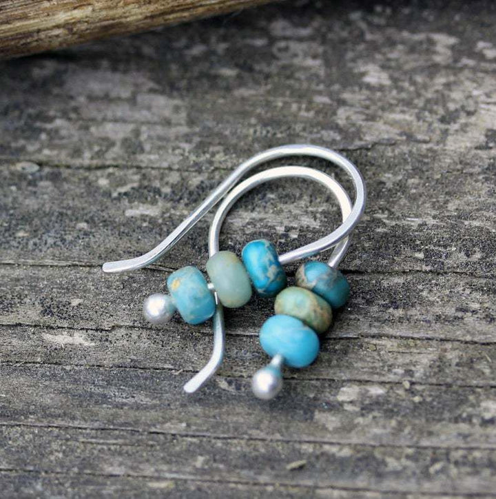 ROSALIE - Oceanic Turquoise Beaded Earrings