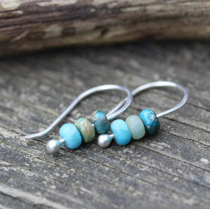 ROSALIE - Oceanic Turquoise Beaded Earrings