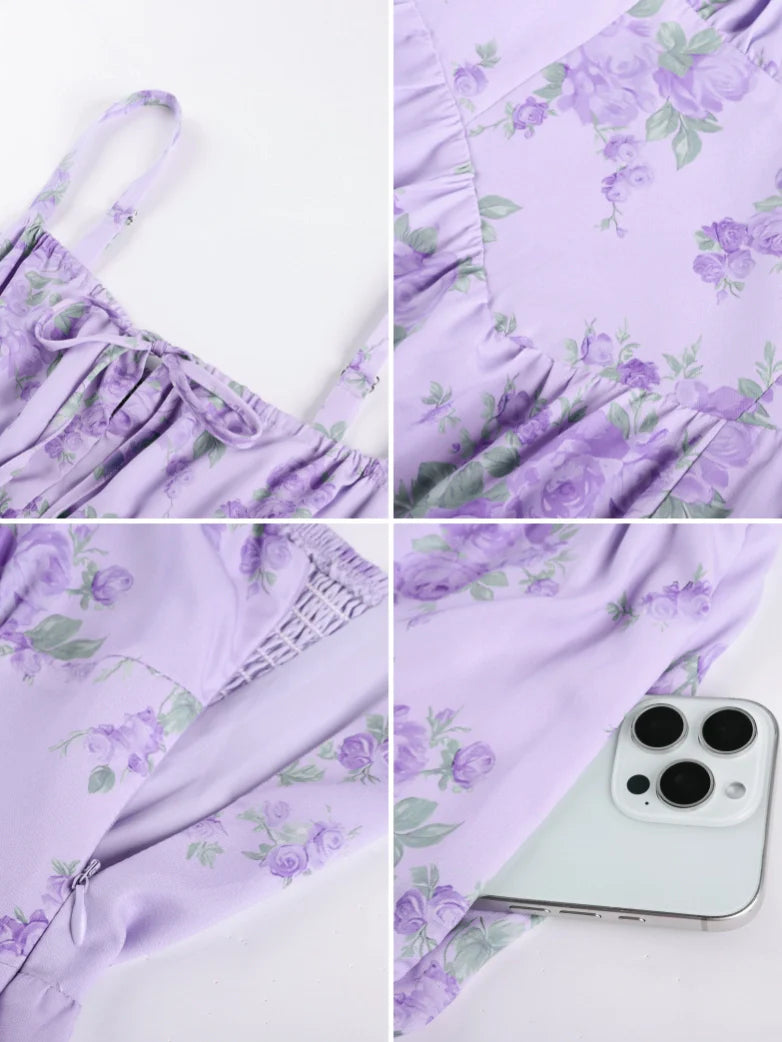 MADELEINE™ - Floral Front-Slit Pocket Dress