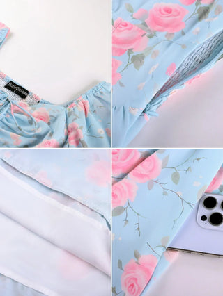 CONSTANCE™ - Off-Shoulder Double-Layer Floral Dress