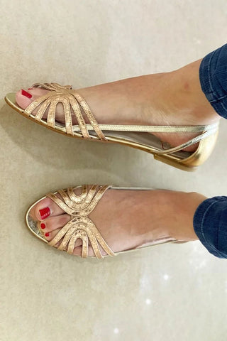 ELEONORA™ - Golden Lightweight Strap Sandals for Summer