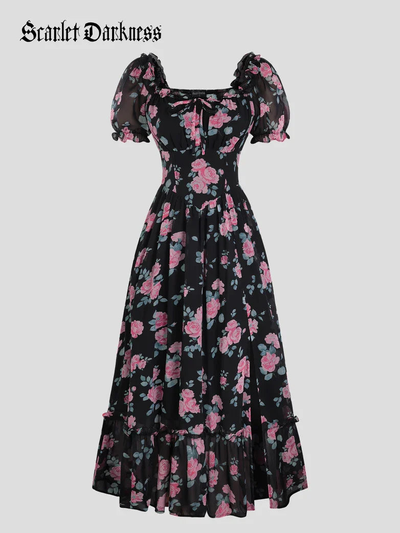CLARISSE™ - Garden Tea Party Floral Dress