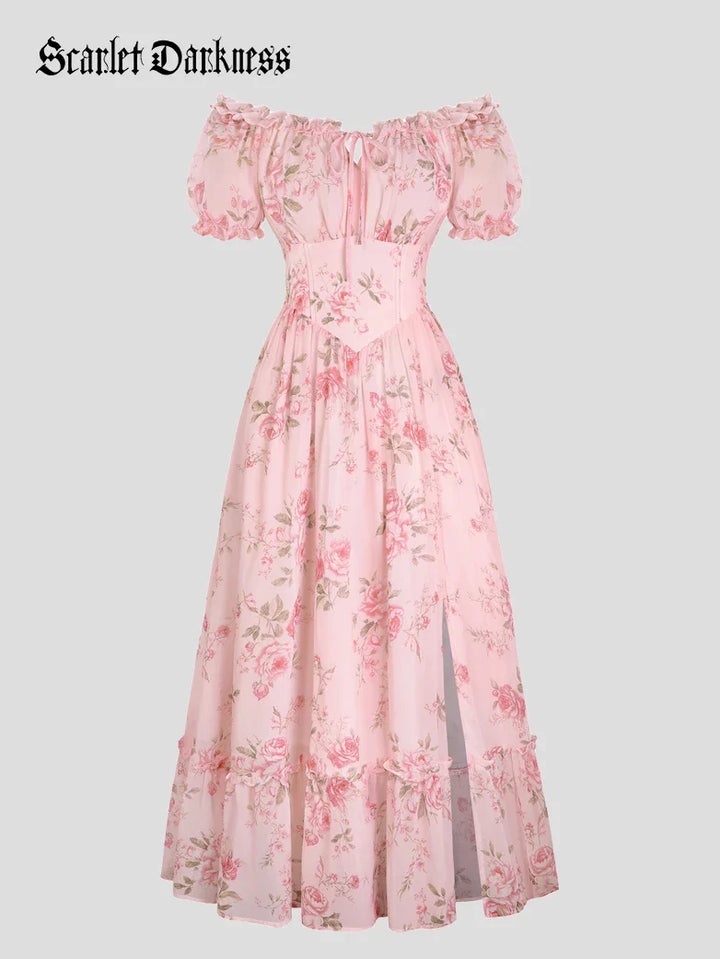 CLARISSE™ - Garden Tea Party Floral Dress