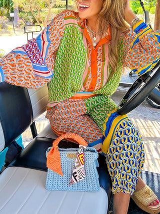 Xiomara™ - Tropical Look Colorful Unique Shirt