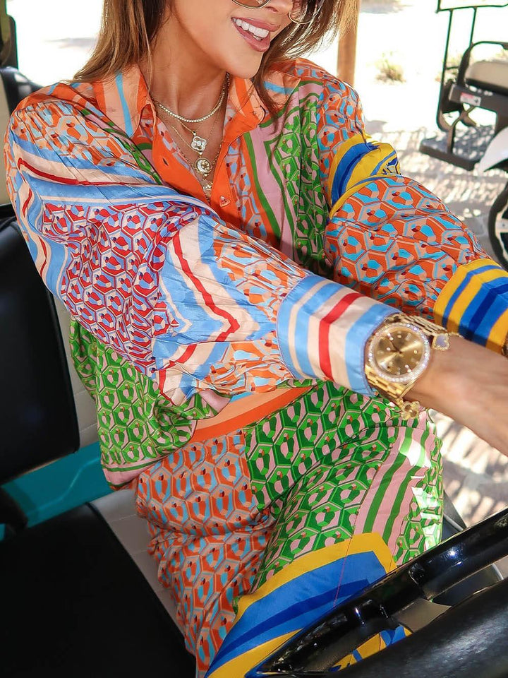 Xiomara™ - Tropical Look Colorful Unique Shirt