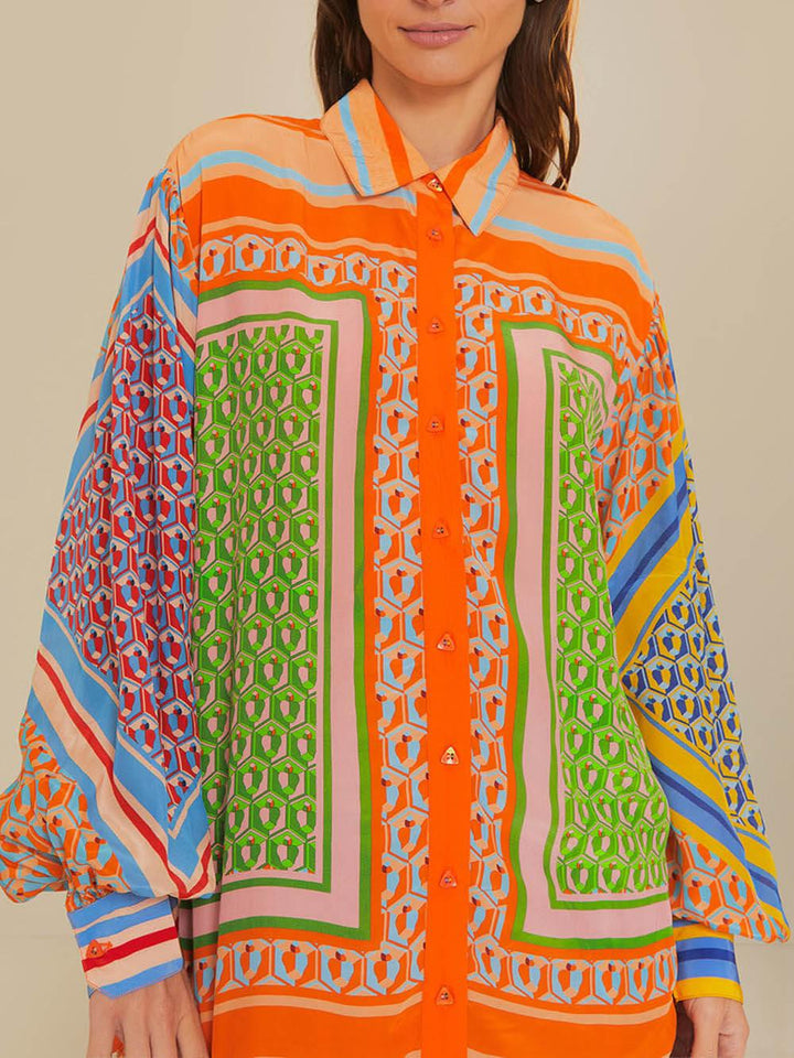 Xiomara™ - Tropical Look Colorful Unique Shirt