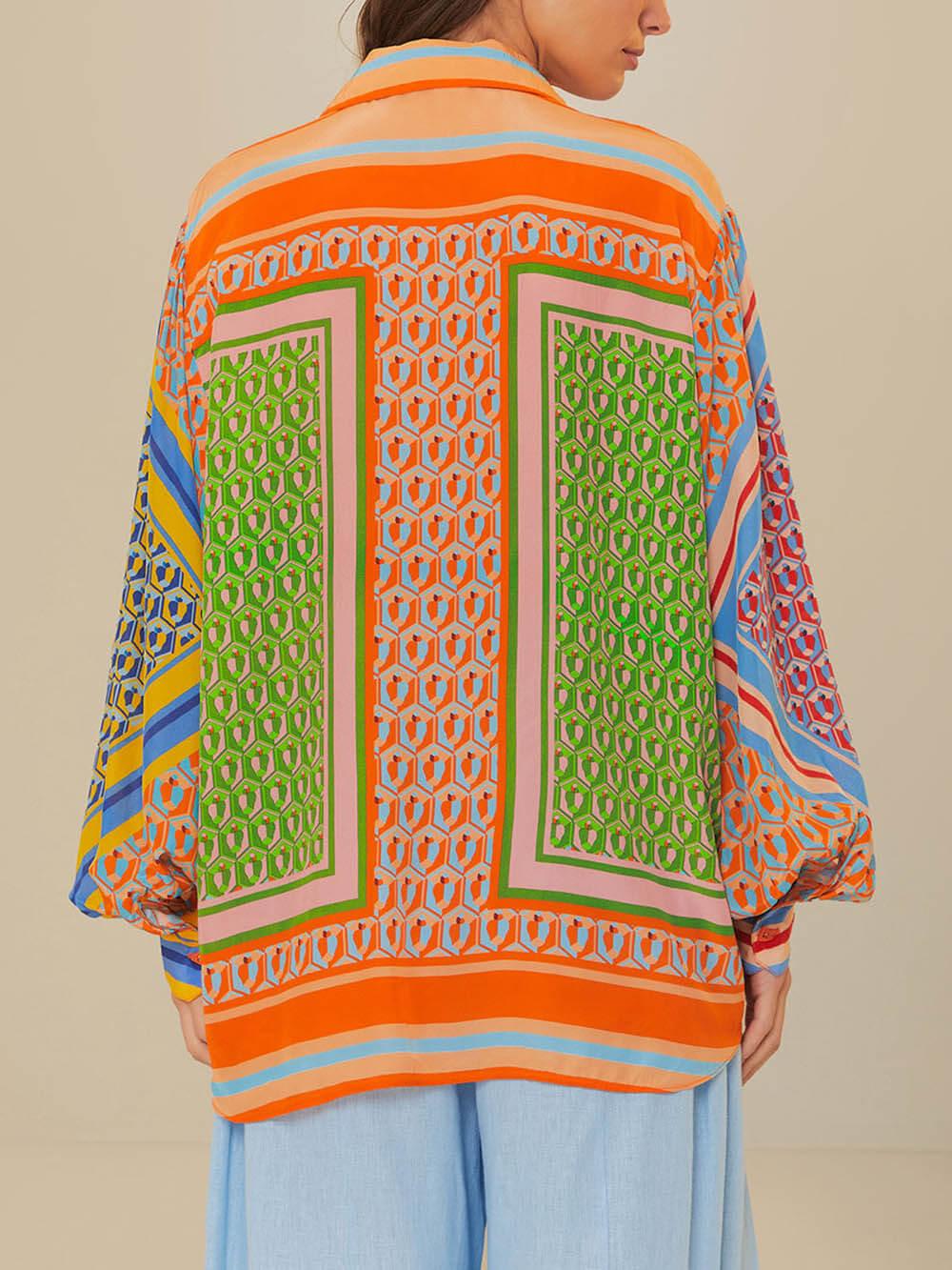 Xiomara™ - Tropical Look Colorful Unique Shirt