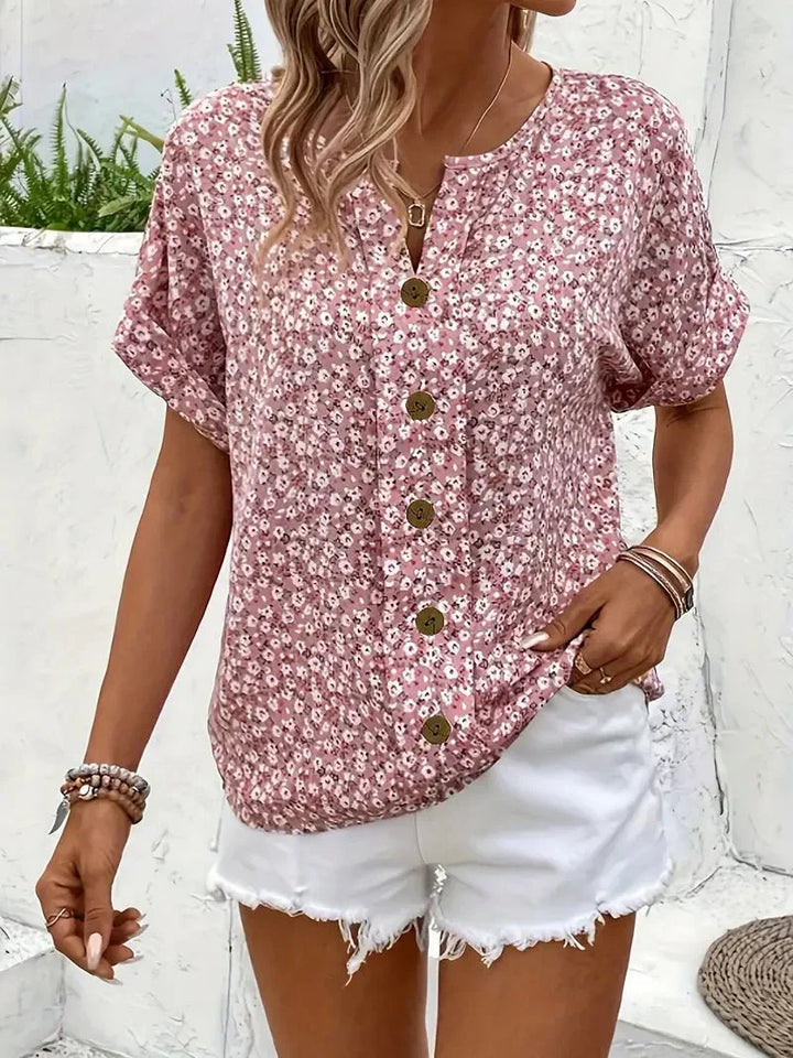 WOLENA - Wildflower Notch Blouse