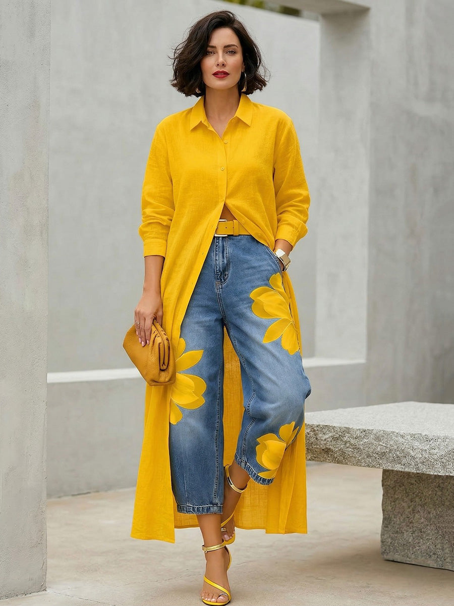 ROSALIE™ - Floral Print Wide-Leg Trousers