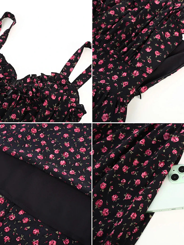 EDITH™ - Floral Corset Milkmaid Dress