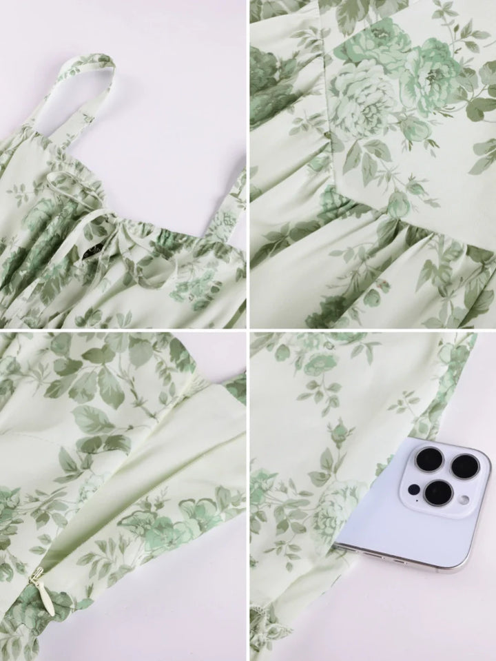 MADELEINE™ - Floral Front-Slit Pocket Dress