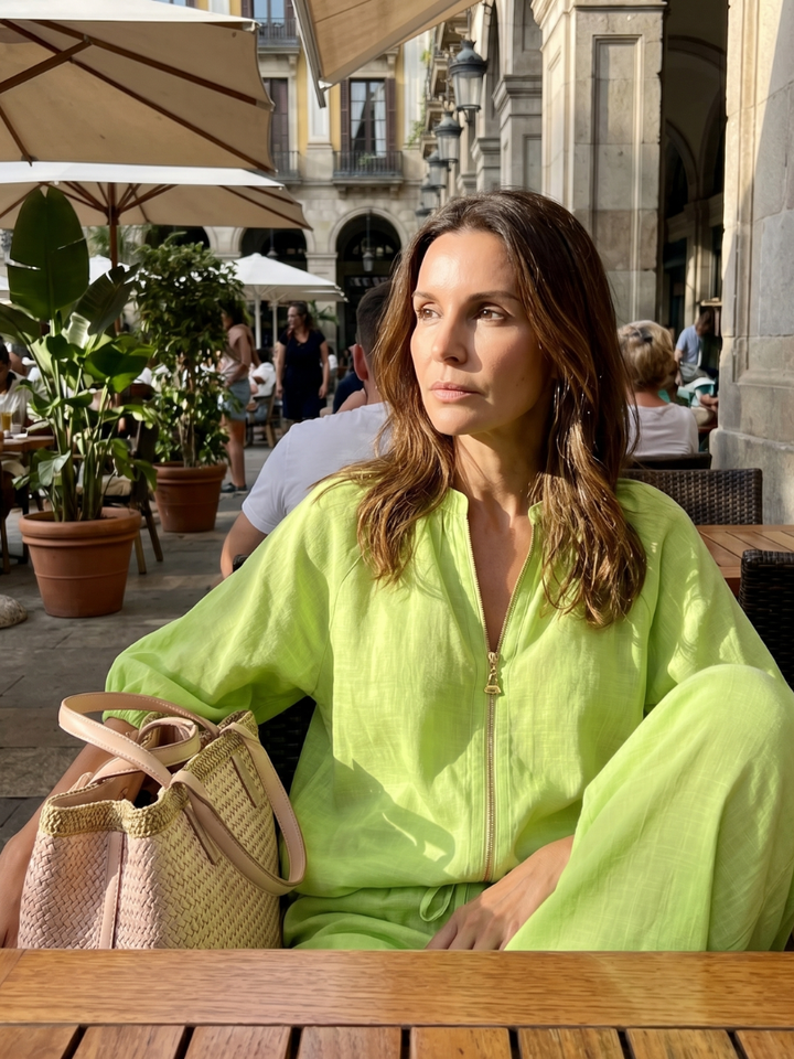 VERONA™ - Zip Blouson & Wide-Leg Pant Set