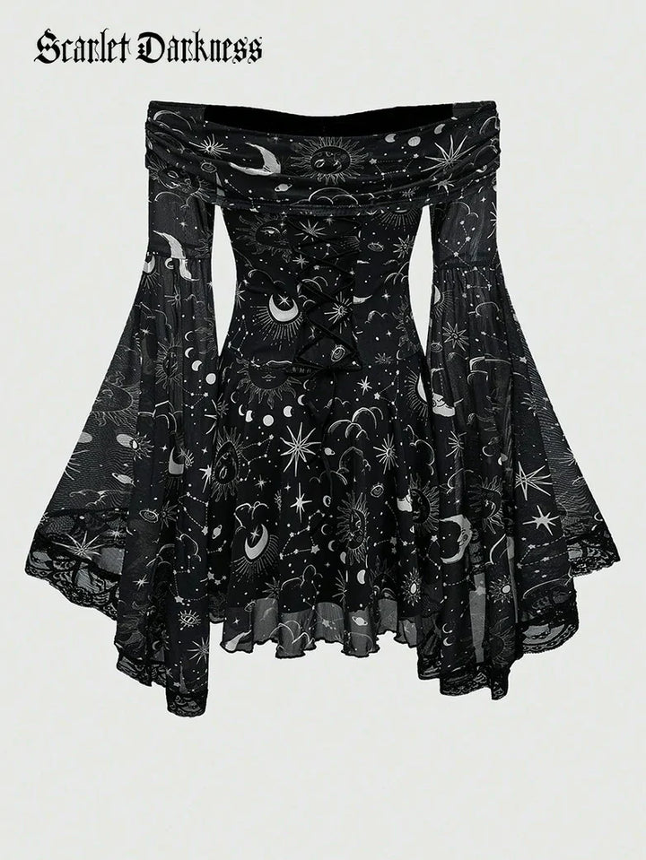 VALERIE™ - Whimsical Off-Shoulder Bell-Sleeve Dress