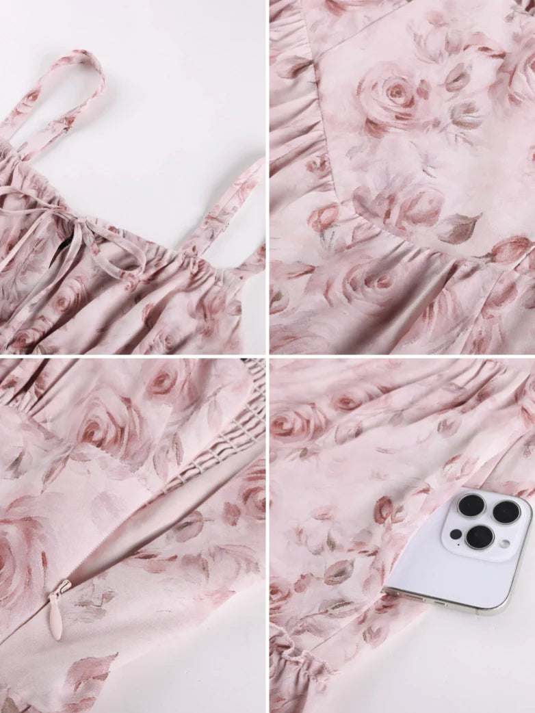 MADELEINE™ - Floral Front-Slit Pocket Dress