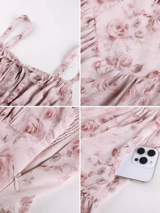 MADELEINE™ - Floral Front-Slit Pocket Dress