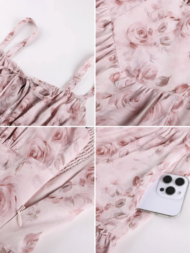 MADELEINE™ - Floral Front-Slit Pocket Dress