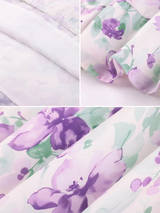 CONSTANCE™ - Off-Shoulder Double-Layer Floral Dress