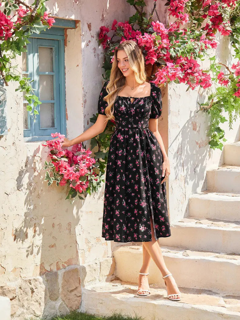 JOSETTE™ - Provence Slit Party Sundress