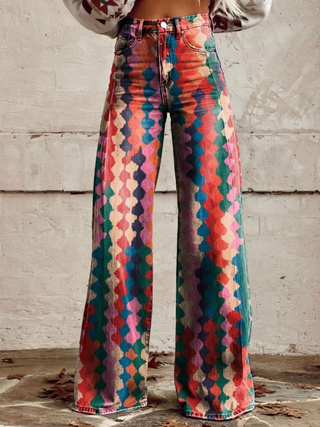 AVERIE™ - Bohemian Print Flowy Trousers
