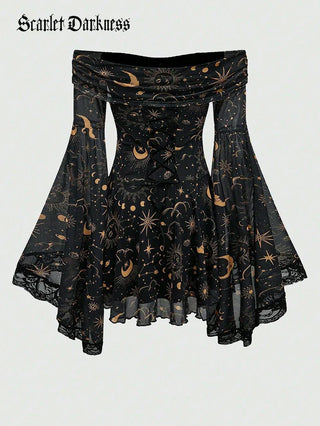 VALERIE™ - Whimsical Off-Shoulder Bell-Sleeve Dress