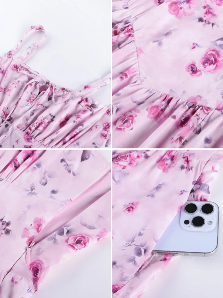 MADELEINE™ - Floral Front-Slit Pocket Dress