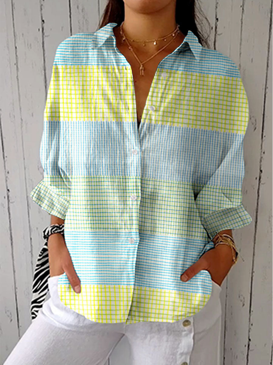 Rosemonde - Pastel Grid Blouse
