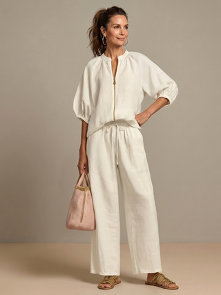VERONA™ - Zip Blouson & Wide-Leg Pant Set