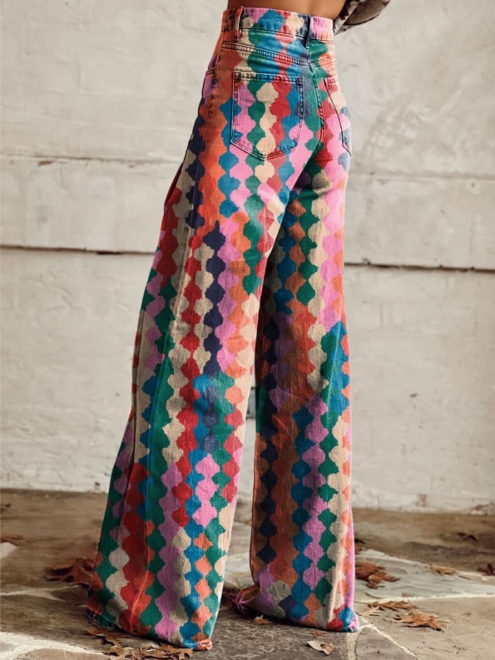 AVERIE™ - Bohemian Print Flowy Trousers