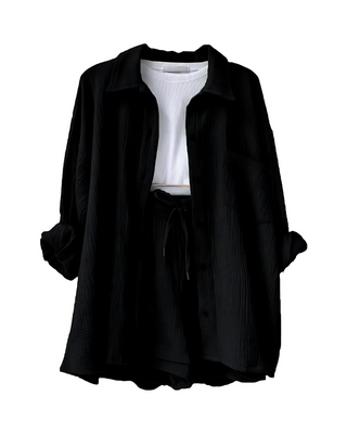VERA™ – Modern Button-Up Shorts Set