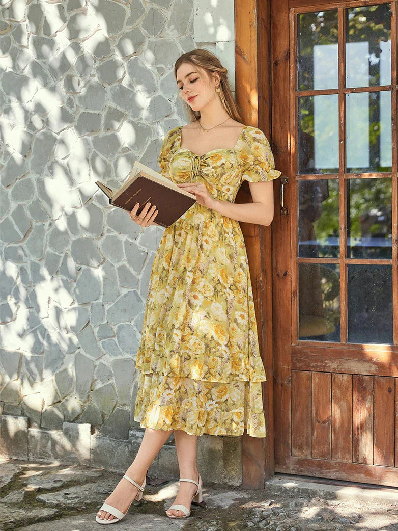 SEVERINE™ - Off-Shoulder Floral Pocket Sundress