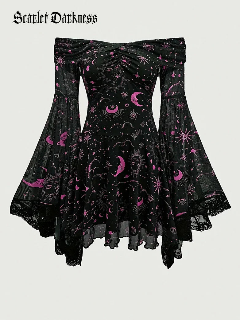 VALERIE™ - Whimsical Off-Shoulder Bell-Sleeve Dress