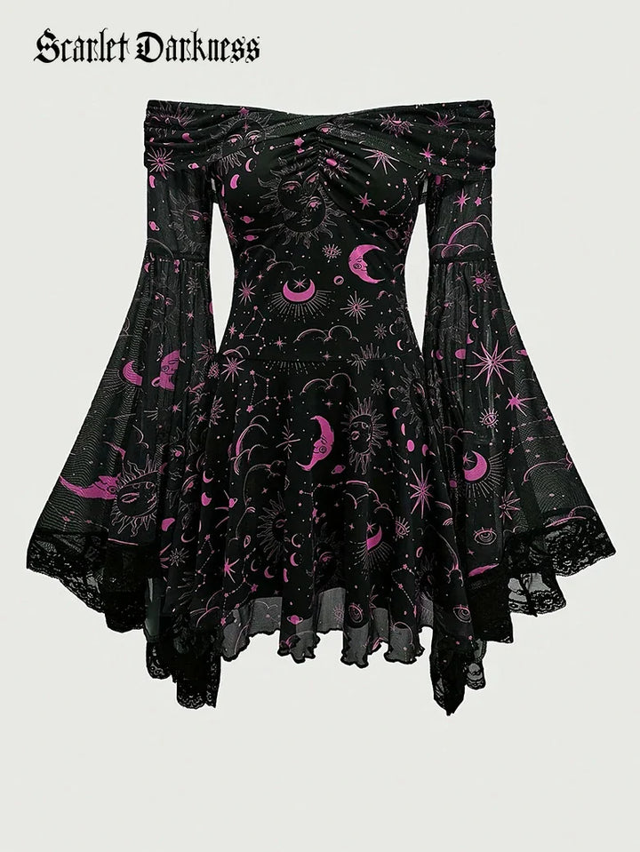 VALERIE™ - Whimsical Off-Shoulder Bell-Sleeve Dress