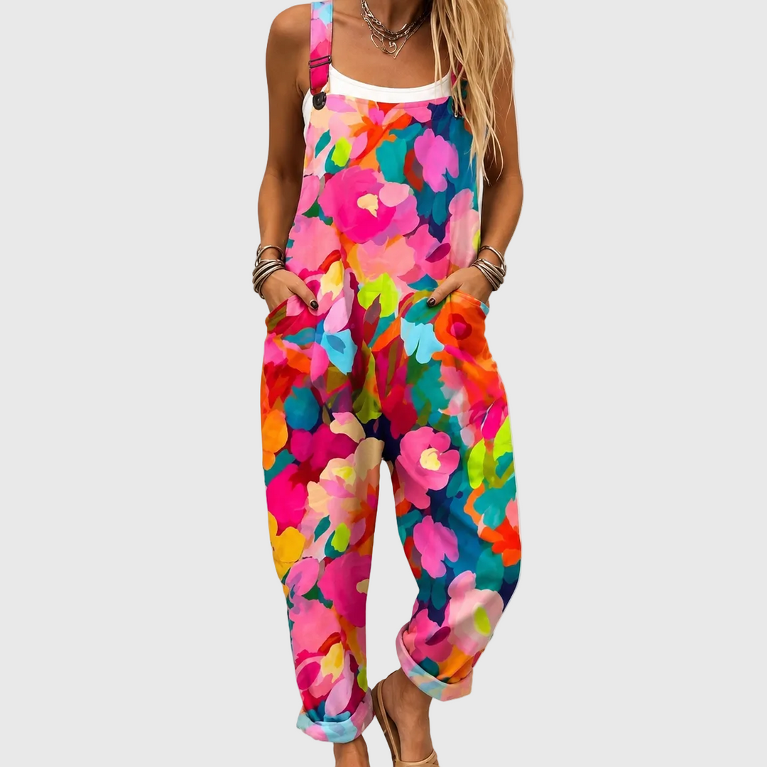ISEULT™ - Colorful Floral Overalls