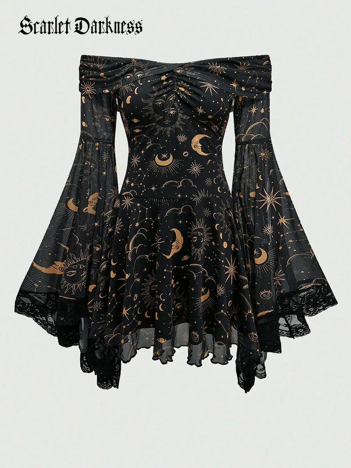 VALERIE™ - Whimsical Off-Shoulder Bell-Sleeve Dress