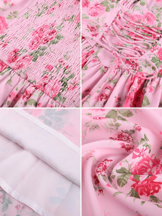 GENEVIEVE™ - Floral Chiffon Flared Sundress