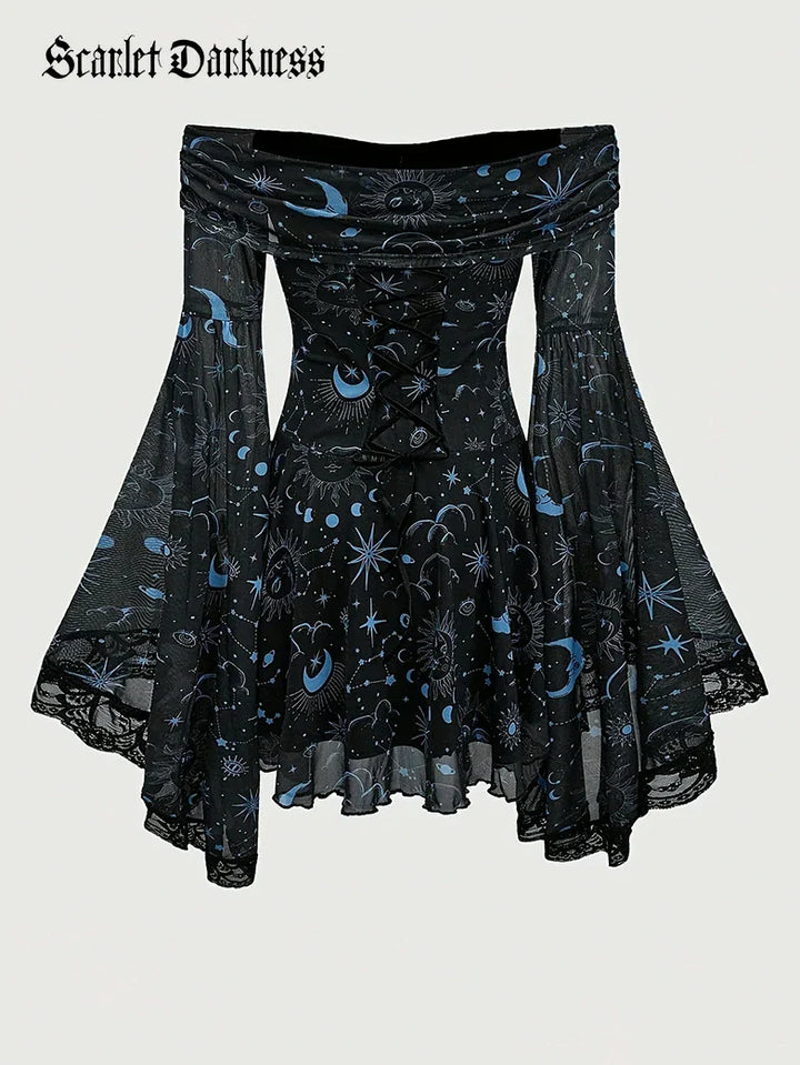 VALERIE™ - Whimsical Off-Shoulder Bell-Sleeve Dress