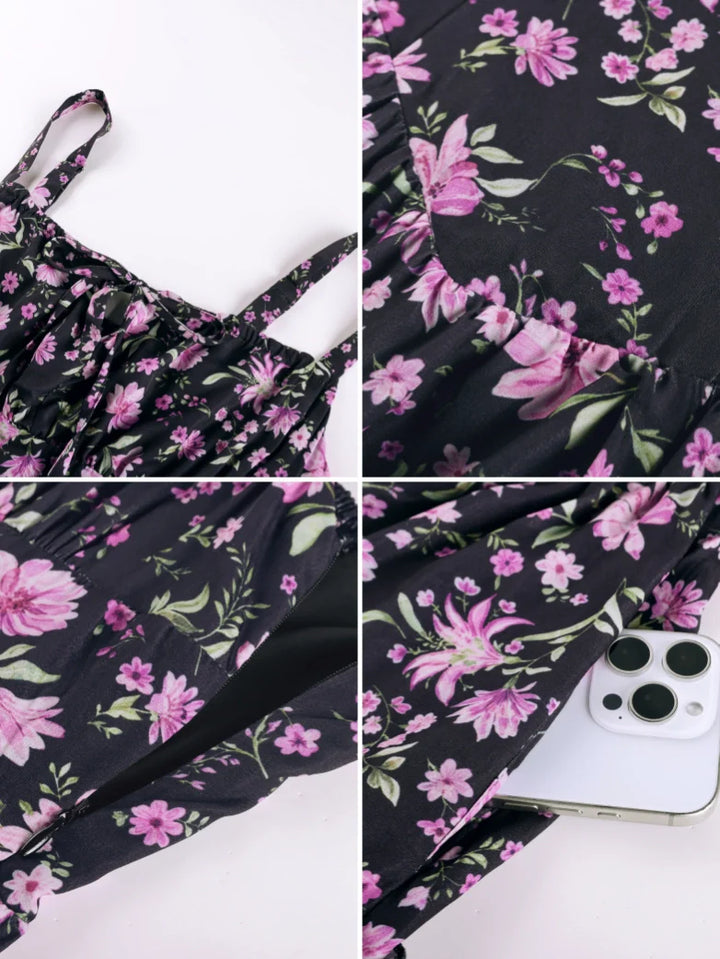 MADELEINE™ - Floral Front-Slit Pocket Dress