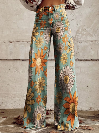 CAMELIA™ - Floral Palazzo Trousers