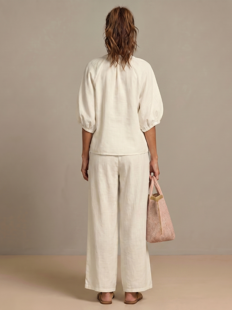 VERONA™ - Zip Blouson & Wide-Leg Pant Set
