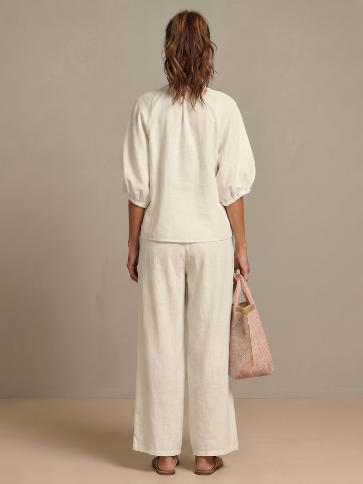 VERONA™ - Zip Blouson & Wide-Leg Pant Set